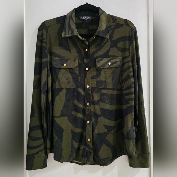 Ralph Lauren Tops - Women's Green and Black Camouflage Jacket
